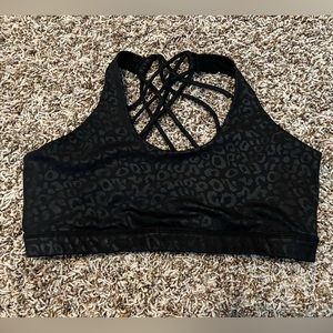 CVG Black Leopard butterfly back bra - large